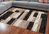12' Black Brown And Beige Patchwork Runner Rug